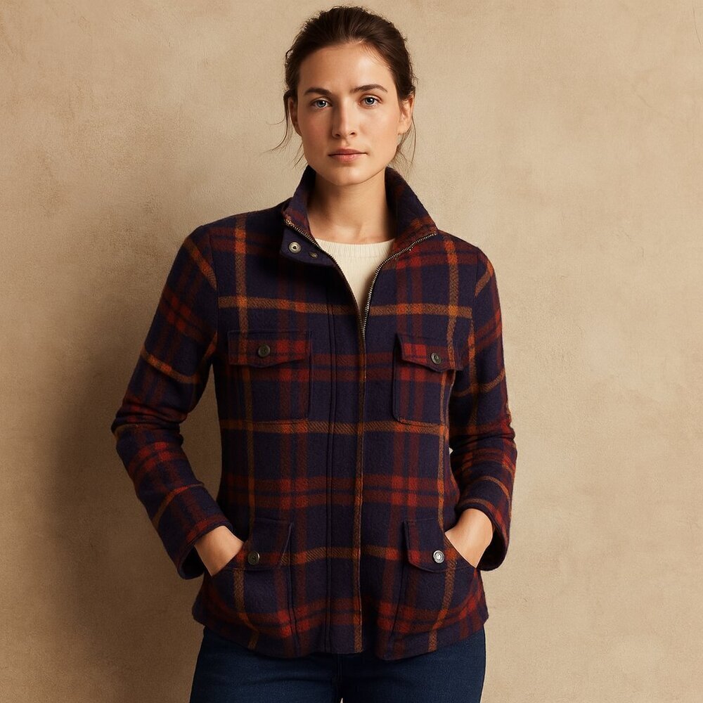 Joie Plaid Zip Up Shirt Jacket Shacket Size Small – Fall Staple